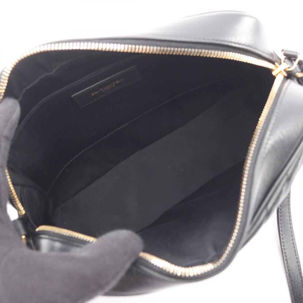 Saint Laurent Shoulder Bag Paris LOU Leather Black